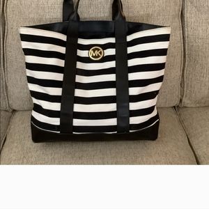 Michael Kors Fulton Canvas Leather Tote